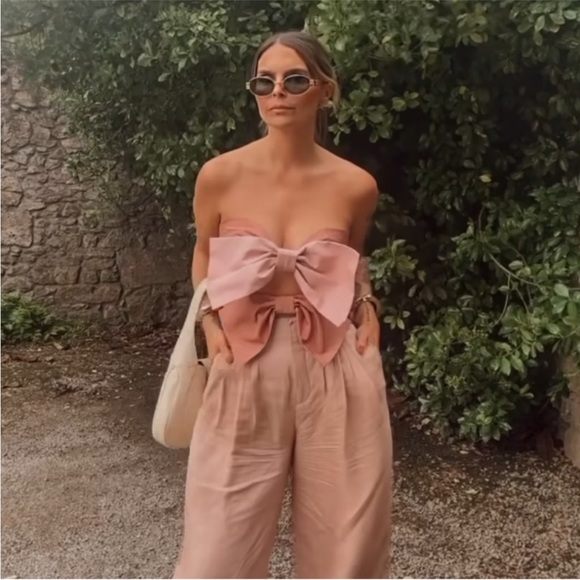 Zara Tops - Zara Bow Taffeta Top NWT